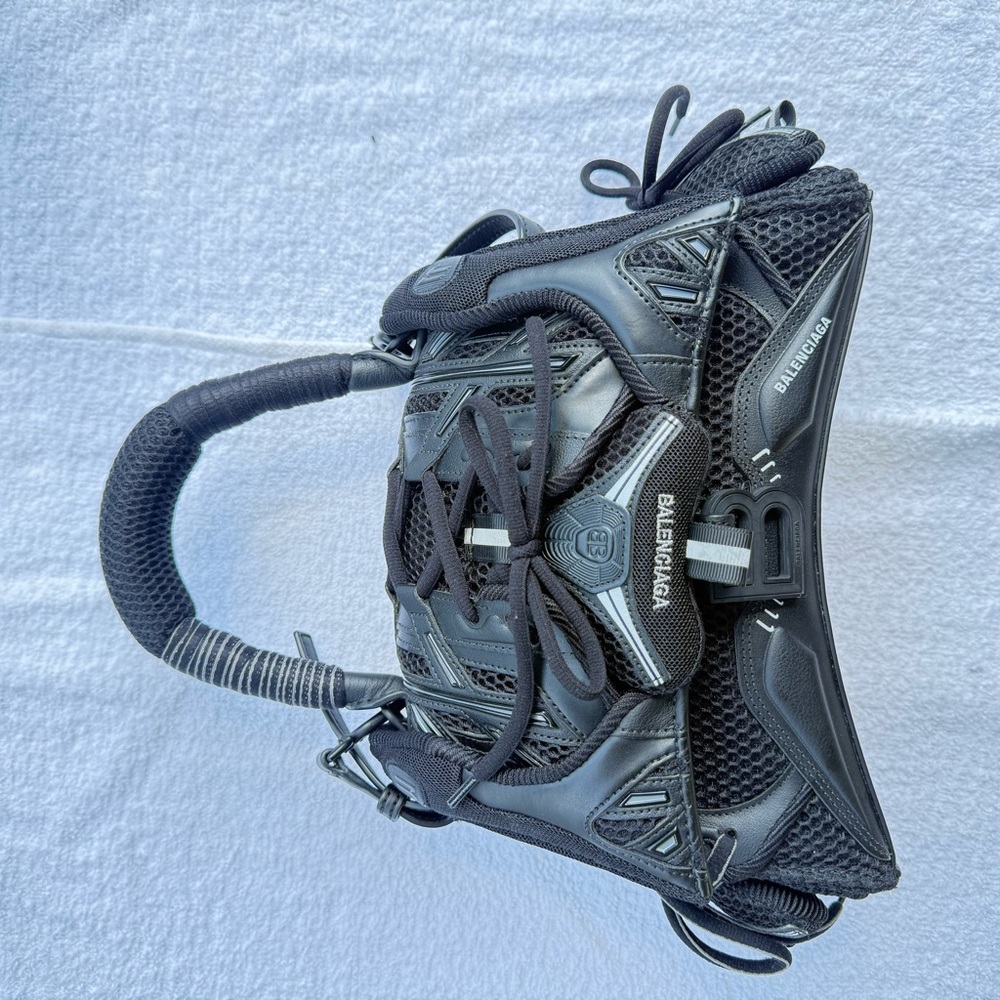 Balenciaga Black Sneakerhead Mesh Bag